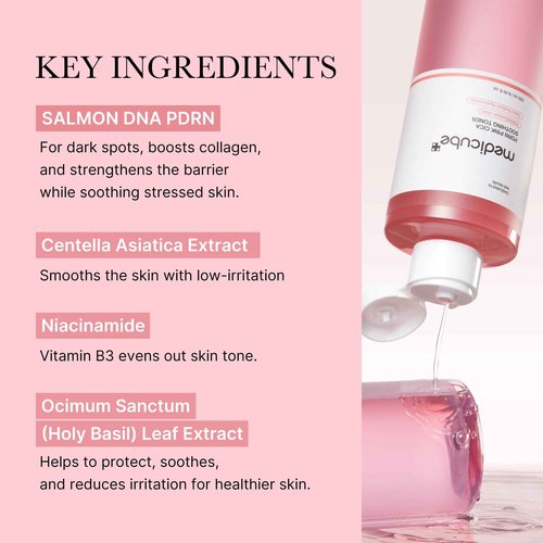 medicube Salmon DNA PDRN Pink Trio Set: Salmon DNA PDRN Pink Peptide Serum and Salmon DNA PDRN Pink CICA Soothing Toner and Salmon DNA PDRN pink collagen jelly gel mask (4ea)