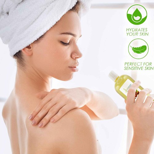 Golden Jojoba Oil & Organic Sweet Almond Oil Bundle | 100% Pure & Natural | Carrier for Essential Oils | Moisturizer for Face, Skin, Hair, Body | DIY Projects…