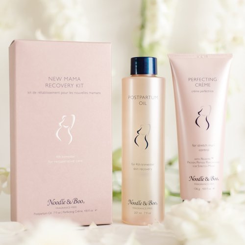 Noodle & Boo New Mama Skin Care and Recovery Kit - Perfecting Crème, Postpartum Oil - 4th Trimester, 11.8 fl. oz.