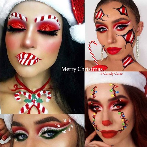 Afflano Christmas Makeup Gift Set Green Red Eyeshadow Palette, Highly Pigmented True Red Makeup Palettes Eye Shadow Forest Emerald Green Yellow 15 Color, Sparkle Eyeshadow Pallet For Women Girl