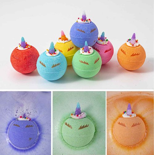 Kottke Kids Bath Bombs, 20 Organic Kids Bath Bombs with Jewelry Rings Inside, Non-Pierced Earrings and Ear Clips, Girls Birthday, Christmas, Easter, Valentine's Day Gift Set