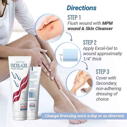 MPM Medical Radiaplex Rx Wound Gel Dressing with Hyaluronic Acid, Treatment of Reactions to Radiation, Manage Skin Wounds, 6oz Tube (2 Pack) - Include (1) Free 0.5oz Samples