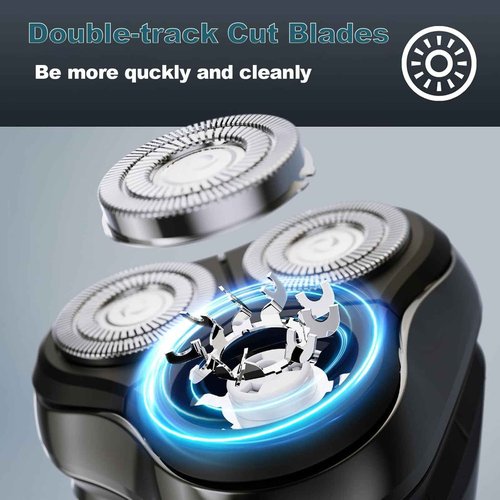 Snapbuy Electric Razor for Men, Snapbuy Electric Razor Pro of Father, Ipx7 Waterproof Cordless Shaver with 90-Min Runtime, 4D Floating Head Rotary Shaver, Fast Charging