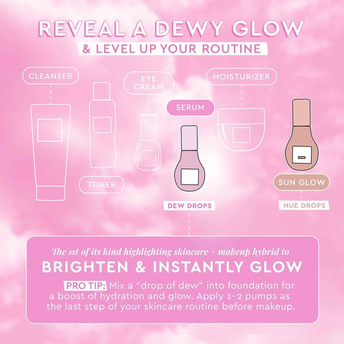 Glow Recipe Watermelon Glow Niacinamide Dew Drops - Hydrating & Illuminating Makeup Primer for Dewy, Glass Skin - Hyaluronic Acid Serum for Face Brightening, Plumping, & Highlighting (40 ml + 15 ml)