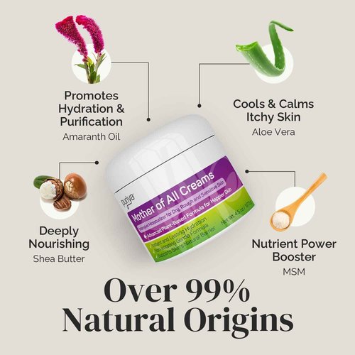 Puriya Tea Tree Oil Balm and Mother of All Creams with Light Peppermint Scent Bundle Set, Plant Rich Wonder Balm, Moisturizing Cream for Dry, Itchy, and Sensitive Skin