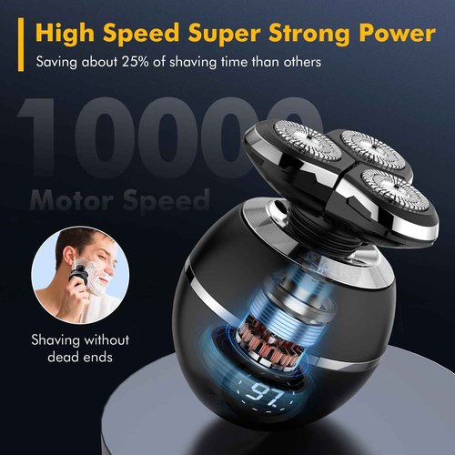 ETENTOUS Electric Razor for Men, 2025 Upgrade Electric Shavers for Men, Cordless Rechargeable Shaver for Men, Wet/Dry Mens Shaver Face Shaver, Quick Electric Razor Grooming Kit