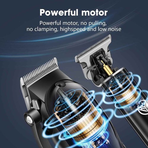 HIENA PRO Professional Hair Clippers Set for Men,Cordless Rechargeable Clippers Set and Trimmers Kit, Haircut Clipper Set for Barbers with LED Display, Gifts for Men