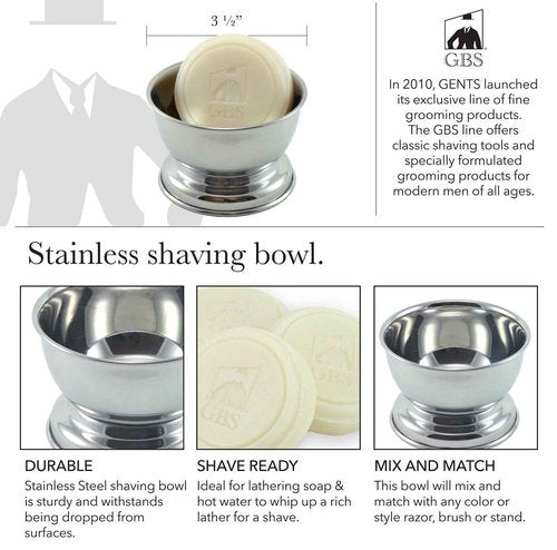 G.B.S Short Handle Safety Razor, Pure Badger Shaving Brush, Brush and Razor Stand, Bowl, Glycerin Natural Soap and 25 Blades