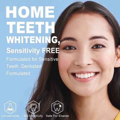 MySmile Teeth Whitening Kit for Sensitive Teeth with LED Light, 10 Min Non-Sensitive Fast Teeth Whitener, 6 Carbamide Peroxide Teeth Whitening Gel, Enamel Safe