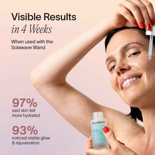 Solawave Renew Complex Red Light Therapy Activation Serum for Face & Neck | Pairs with LED Facial Wand Device | Hydrates & Plumps the Skin | Blue Tansy, Aloe Vera, Hyaluronic Acid (2 Pack - 1 Oz)