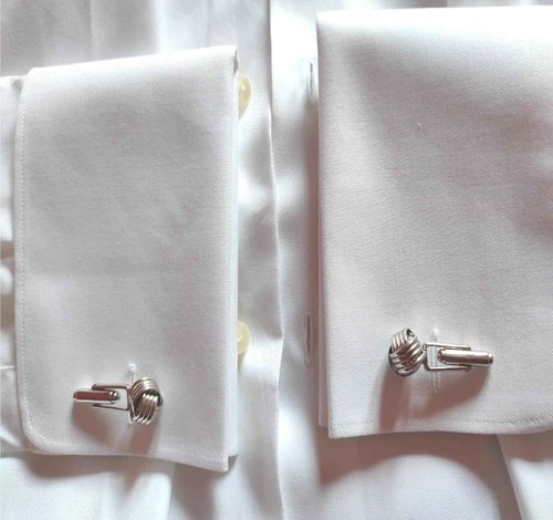 LeCalla 925 Sterling Silver Love Knot Cufflinks Men's Jewelry Gifts for Dad, Father, Grandfather - Wedding, Business Shirt Accessories, Father's Day