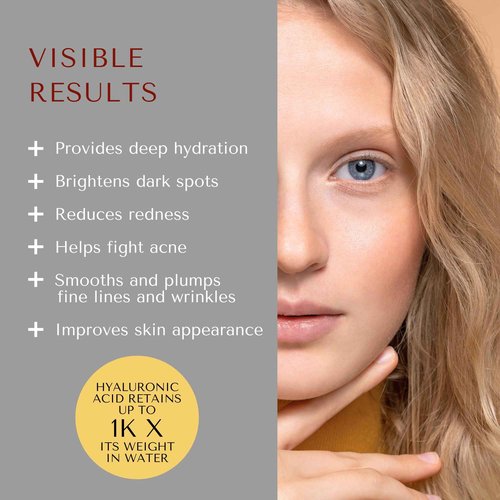 Nylynn Hyaluronic Booster Serum – Hydrating Face Serum with Hyaluronic Acid & Vitamin C – Supports Smooth, Youthful-Looking Skin – All Skin Types