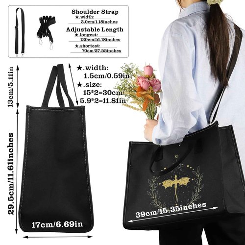 CMNIM Dragon Book Merch Book Lover Large Tote Bag Fantasy Book Series Gift Rider Gifts for Fans