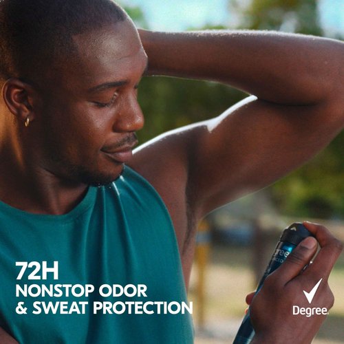 Degree Men Antiperspirant Deodorant Cool Rush 12 Count 72-Hour Sweat and Odor Protection Antiperspirant For Men With Body Heat Activated Technology 2.7 oz