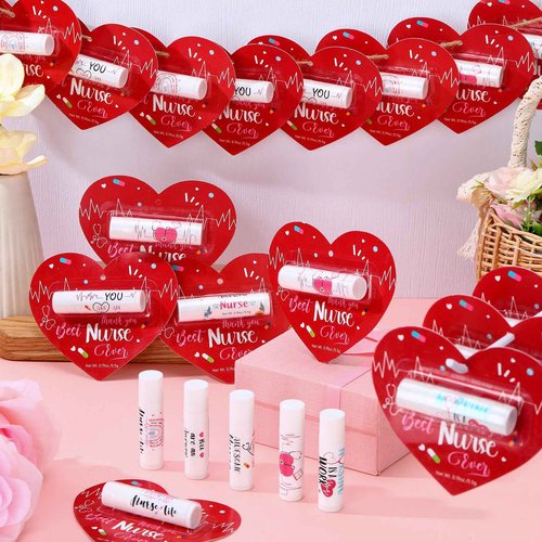 30 Pack Nurses Appreciation Gifts Bulk Lip Balms Christmas Hospital Staff Team Thank You Gifts Best Nurse Ever Fall Thanksgiving Xmas Appreciation Party Favors for Coworkers Midwife Women Presents