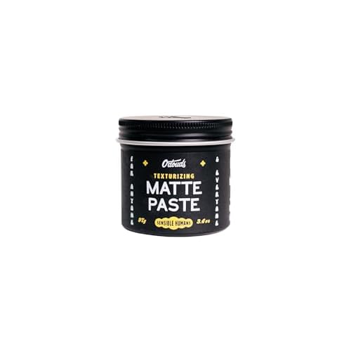 O'Douds Matte Paste - Natural Styling Clay for Men - Strong Hold for Maximum Volume & Texture with Matte Finish - Vegan & Plant-Based - Labdanum & Lime Scent (4oz)