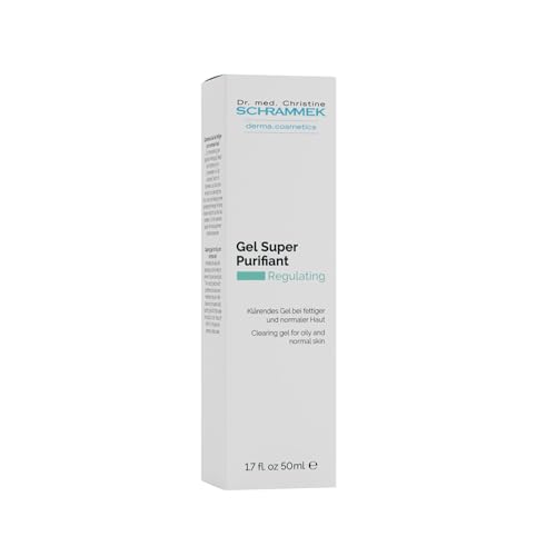 Gel Super Purifiant (1.7 fl oz) - Clearing Gel for Oily & Normal Skin - Moisturizing Effect - With Aloe Vera & Panthenol - No Parabens - Skin Care - Dr. Schrammek