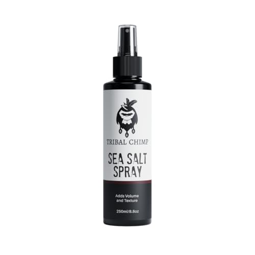 Tribal Chimp Sea Salt Spray for Men 250ml ? Sea Salt Hair Spray for Volumizing, Thickening & Texturizing Hair of All Types ? Strong Extra Hold, Natural, Non-Toxic & Alcohol Free Hairspray