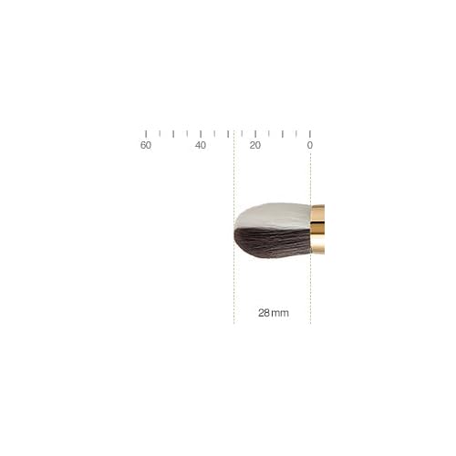 BISYODO Long Series Liquid Foundation Brush - Round Flat Type, Brown