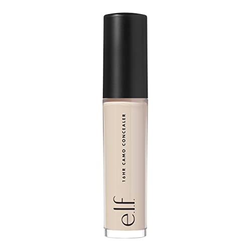 e.l.f. 16HR Camo Concealer, Full Coverage & Highly Pigmented, Matte Finish, Light Ivory, 0.203 Fl Oz