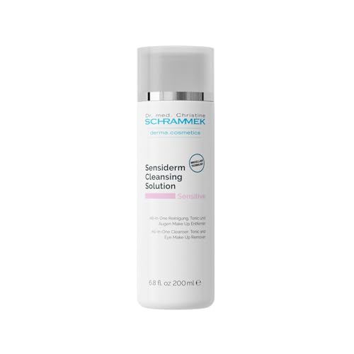 Sensiderm Cleansing Solution (6.75 fl oz) - 3-in-1 Micellar Makeup Remover & Toner - Fragrance-Free - Gentle Cleanser for Sensitive Skin - Dr. Schrammek