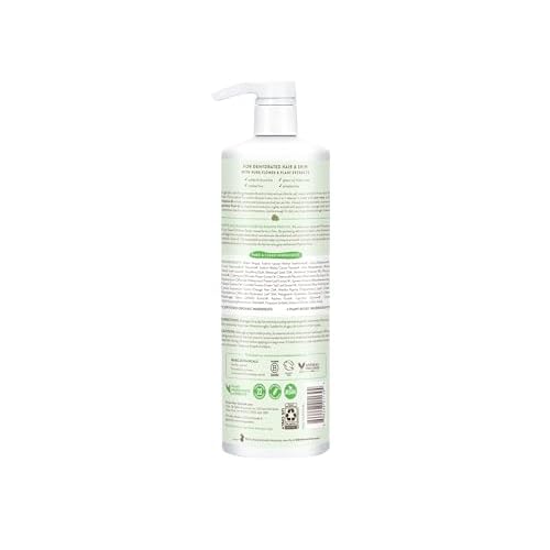 Babo Botanicals Swim & Sport Citrus Mint & Passion Fruit Shampoo & Wash - Purifying Cleanser for hair & body- Removes chlorine & sweat - For all ages - Scented with Citrus & Peppermint Essential Oils