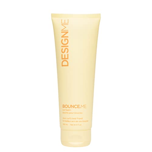 Design.Me BOUNCE.ME Curl Balm and Cream for Curly Hair with Nourishing Argan Oil | Wave, Coil, and Curl Defining Cream | Sulfate Free and Paraben Free (8.5 Fl Oz)