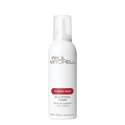Paul Mitchell Sculpting Foam, Touchable, Flexible Hold + Frizz Control, For All Hair Types