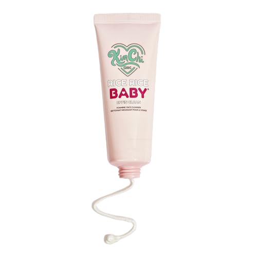 Kimchi Chic Rice Rice Baby Foaming Makeup Removing Face Cleanser - with Rice Extract & Collagen, Deep Cleans, Soothes, & Removes Makeup - 3.38 fl oz