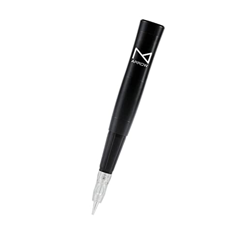 Arrow Wireless Permanent Makeup Tattoo Machine By Mellie Microblading - Powder Brows - Shading - Microshading - Brow Machine Compatible with M3 or Intelli Needle Cartridge (Machine, Black)