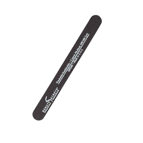 Beauty Secrets Drip & Clog Proof Nail Glue (1 Pack) Bundled with Nail File Black Cushion Medium Coarse 180/100 Grit by Beauty Secrets