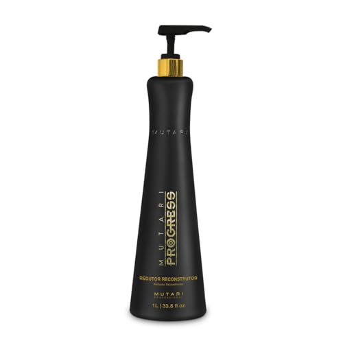 Mutari Progress Reductor Reconstructor 1L | Brazilian Keratin Treatment | Progressive Brush Hair Straightening | Smoothing System | Volume Reducer | 100% Straight