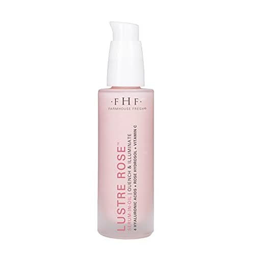 FarmHouse Fresh Vitamin C Face Serum, Hydrating Serum with Hyaluronic Acid, Lustre Rose Facial Serum-in-Oil, Moisturizer, 1 Fl. Oz