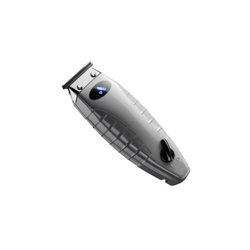 Andis 74055 Professional Corded/Cordless Hair & Beard Trimmer, Zero Gapped, Close Cutting Carbon Steel T-Outliner Blade, Grey