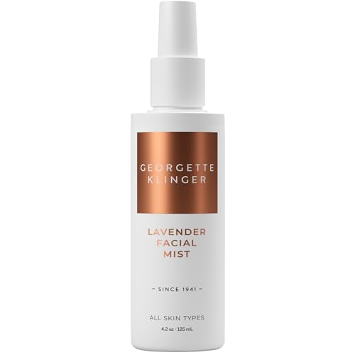 Georgette Klinger Lavender Facial Mist - Moisturizing and Long-Lasting Facial Spray with Aromatherapy, Antioxidants, and Skin-Plumping, Makeup Setting for Dewy, Hydrated Skin - 4.2 oz