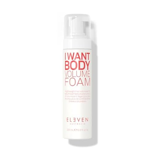 ELEVEN AUSTRALIA I Want Body Volume Foam - Lightweight Mousse for Full, Thick Hair, Adds Volume & Texture, Ideal for Fine to Medium Hair Types - 6.8 Fl Oz