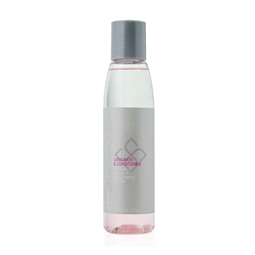 Serious Skincare Lash Bath & Conditioner - Double Action Eye Makeup Remover - Oil Free - Enhancing Peptides Promotes Eyelash Growth - Clover Flower - Effortlessly Removes Waterproof Mascara - 4 oz.