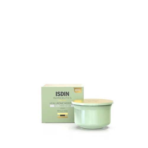 ISDIN Hyaluronic Moisture Oily & Combination Skin Mattifying Daily Face Moisturizer with Hyaluronic Acid 1.76 OZ (Eco-Refill)