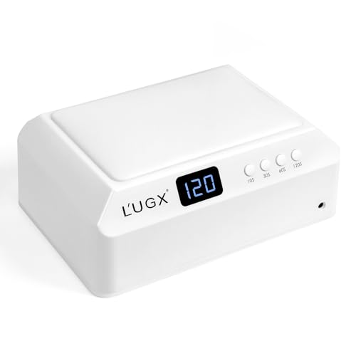 L'UGX Professional Nail Curing Lamp for Gel Polish Dryer 72W LED UV Nail Lights with Arm Rest Pillow & Retractable Tray,Perfect for Manicure & Pedicure at Salon & Home
