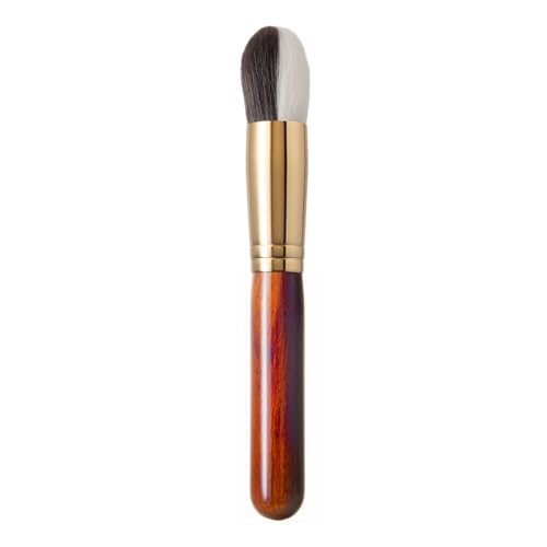BISYODO Long Series Liquid Foundation Brush - Round Flat Type, Brown