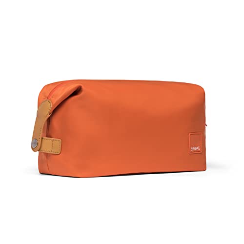 SWIMS Necessaire Lightweight Shave and Toiletry Bag, Dopp Kit, Bathroom Bag for Travel - Orange