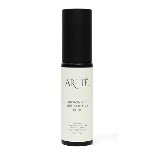 ARET? Micronized Dry Texture Pouf, Dry Shampoo for Women Texture Spray Powder, Volumizer, Refresher, and Scalp Treatment with Organic Witch Hazel, Blue Eucalyptus, White Sage, Made in USA, 1oz