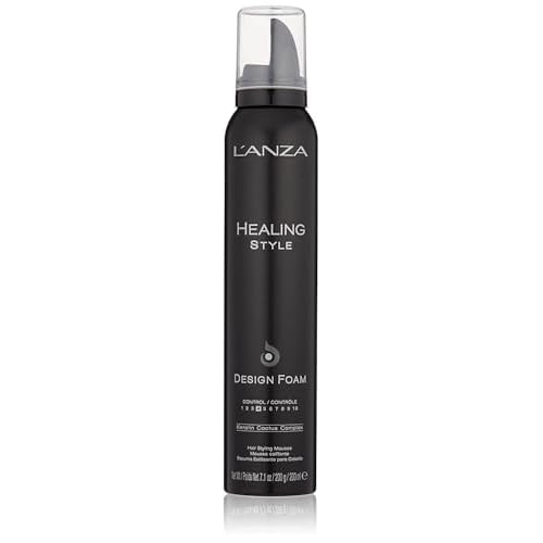 L'ANZA Healing Style Design Foam with Low Hold Effect, Boosts Shine and Adds Body, With UV and Heat Protection to Prevent Sun and Styling Damage (7.1 Fl Oz)