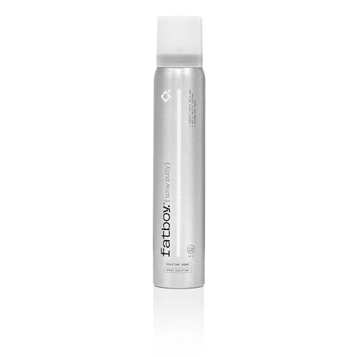 Fatboy Hair Spray Putty, Heavy Hold Styling Texturizing Spray for Volume, Texture & Sculpting, Matte Finish, Hair Care for Medium to Thick Hair, Tousled Hair Style, Paraben Free, Color Safe, 3.5 oz