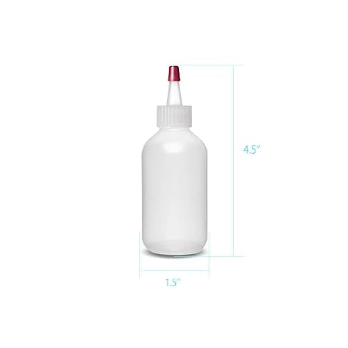 ljdeals 2 oz Plastic Squeeze Bottles with Yorker Caps, for condiments, glues, hair color, craft, sauce and more, Pack of 2, BPA Free, Made in USA