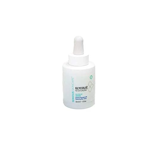 Serious Skincare Glycolic Acid Serum & Face Moisturizer Cream, Facial Renewal Skin Care Set, Exfoliating, Hydrating, Refine Texture, Lines, Pores, Discoloration, Skin Balancing Blue Tansy - Anti-Aging