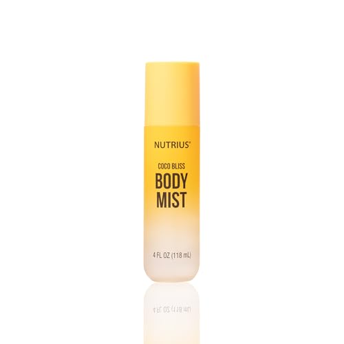 Nutrius Body Mist - Coco Bliss, 4 FL OZ - Invigorating and Natural Daily Fragrance