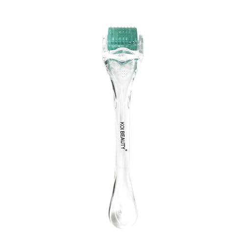 Koi Beauty Professional Derma Roller, 200 Real Individual Titanium Microneedle Roller, Microneedling Roller for Face Body Scalp, Micro Needle Roller for Men Women