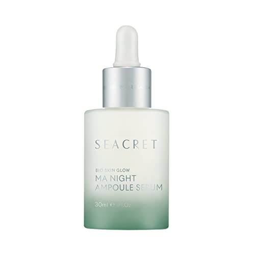 SEACRET Face Serum - Bio Skin Glow Multi-Acid Complex Night Serum for Face, Ampoule, 1 Fl.Oz 30ml.