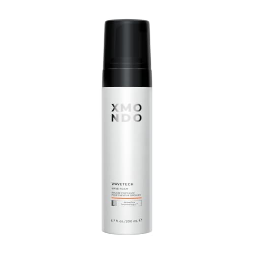 XMONDO Hair Wavetech Wave Foam, Vegan Styling Foam for Wavy Hair with Pro-Vitamin B5 and Nutrients to Hydrate Hair, Enhance Natural Curl Pattern and Fight Frizz, 6.7 Fl. Oz